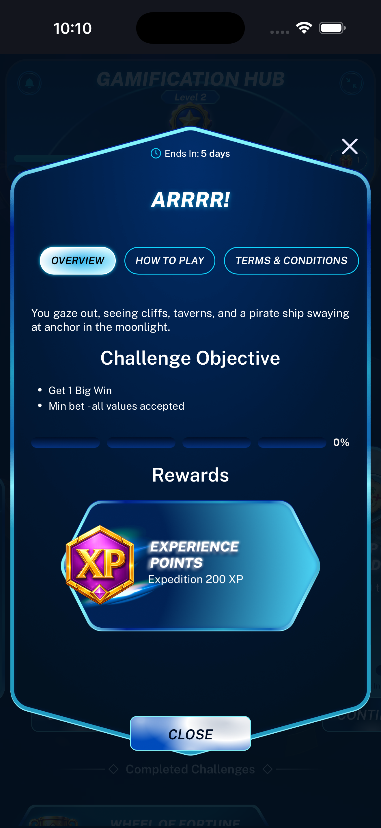 Mission Challenge preview displayed on a mobile phone